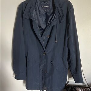 Lands' End Navy Outerwear